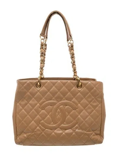 Pre-owned Chanel Grand Shopping Tote In Neutral