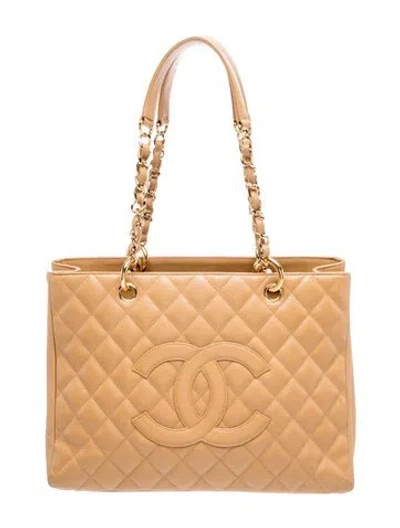 Pre-owned Chanel Grand Shopping Tote In Neutral