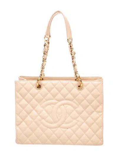 Pre-owned Chanel Grand Shopping Tote In Neutrals