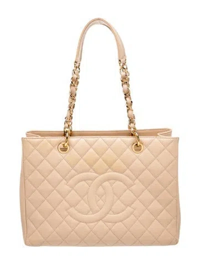 Pre-owned Chanel Grand Shopping Tote In Neutrals