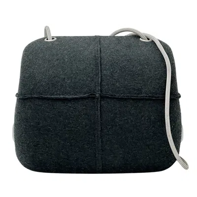 Pre-owned Chanel Gray Wool Shoulder Bag ()