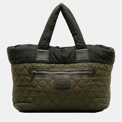Pre-owned Chanel Green Large Coco Cocoon Tote