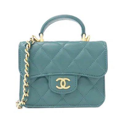 Pre-owned Chanel Green Leather Shoulder Bag ()