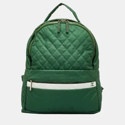 Pre-owned Chanel Green Nylon Coco Cocoon Backpack