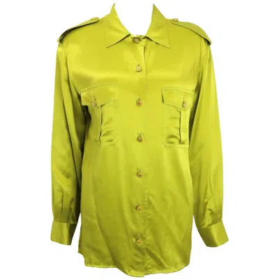 Pre-owned Chanel Green Silk Shirt