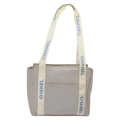 Pre-owned Chanel Grey Canvas Tote Bag ()