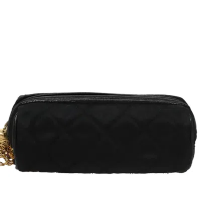 Pre-owned Chanel Gripoix Black Silk Clutch Bag ()