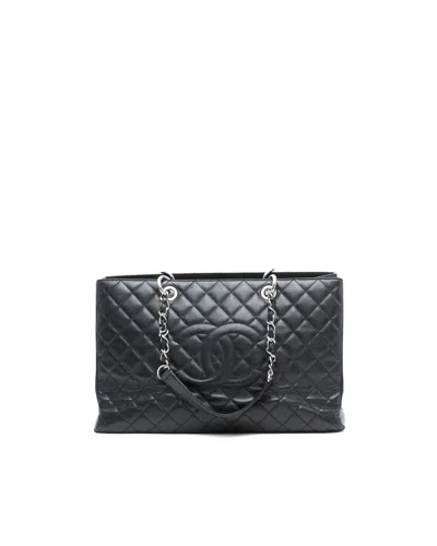 Pre-owned Chanel Gst Grand Shopping Tote Bag In Black