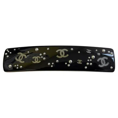 Pre-owned Chanel Hairclip Head Jewelry In Black