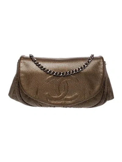 Pre-owned Chanel Half Moon Wallet On Chain