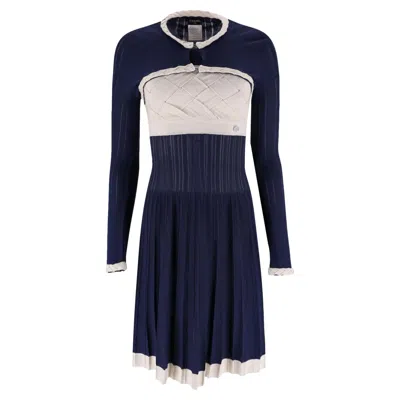 Pre-owned Chanel Haltered Dress & Bolero Cardigan Set In Black