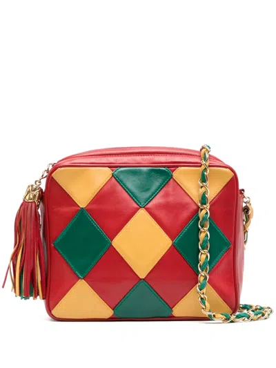 Pre-owned Chanel Harlequin Tassel Bag In Red