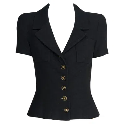 Pre-owned Chanel Haute Couture By Karl Lagerfeld "bouclé" Jacket, Spring-summer 1995 In Black