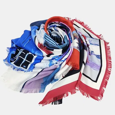 Pre-owned Chanel Havana Cruise Multicolor Silk Scarf
