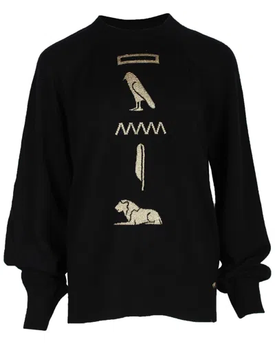 Pre-owned Chanel Hieroglyphic Sweater, Size Fr, 42 (authentic Pre-loved)