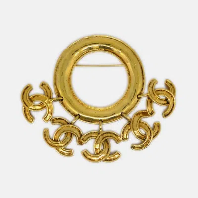 Pre-owned Chanel Hoop Brooch Pin Gold