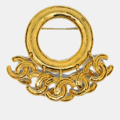 Pre-owned Chanel Hoop Brooch Pin Gold