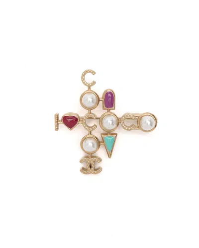 Pre-owned Chanel I Love Coco Brooch In Multi