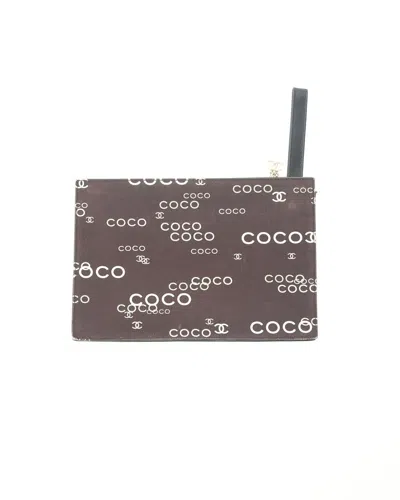 Chanel Icon Series Clutch Pochette In Brown