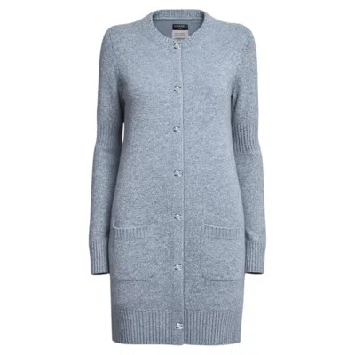 Pre-owned Chanel Iconic Cc Turnlock Grey Cardigan 36 Fr In Gray
