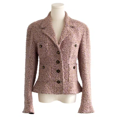 Pre-owned Chanel Iconic  Vintage F/w 1994 Lilac Purple Black Fantasy Tweed 94a Jacket