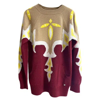 Pre-owned Chanel Iconic Paris / Dallas Runway Jumper 38 Fr In Brown