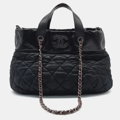 Pre-owned Chanel In The Mix Tote And Shoulder Bag In Black