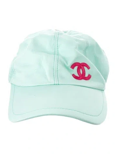 Pre-owned Chanel Interlocking Cc Baseball Cap In Blue