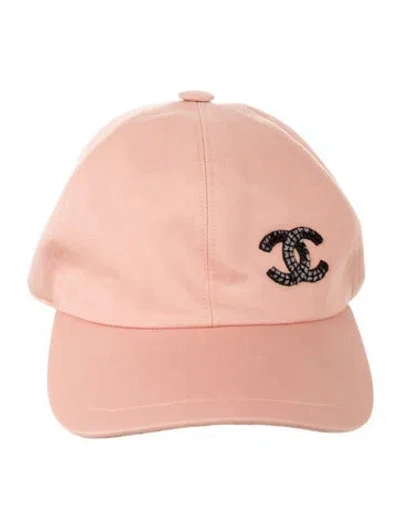 Pre-owned Chanel Interlocking Cc Baseball Cap In Pink