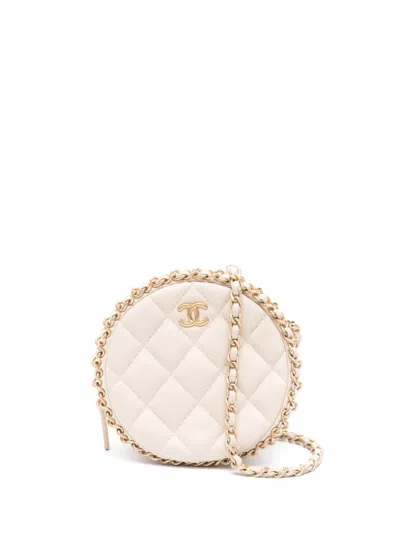 Pre-owned Chanel Interlocking-cc Leather Crossbody Bag In 中性色