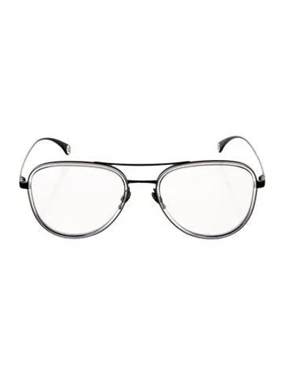Pre-owned Chanel Interlocking Cc Logo Aviator Eyeglasses In Black