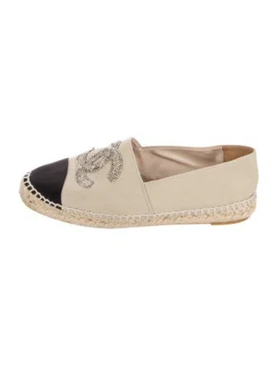 Pre-owned Chanel Interlocking Cc Logo Canvas Espadrilles
