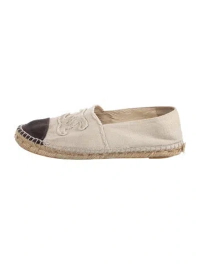 Pre-owned Chanel Interlocking Cc Logo Canvas Espadrilles