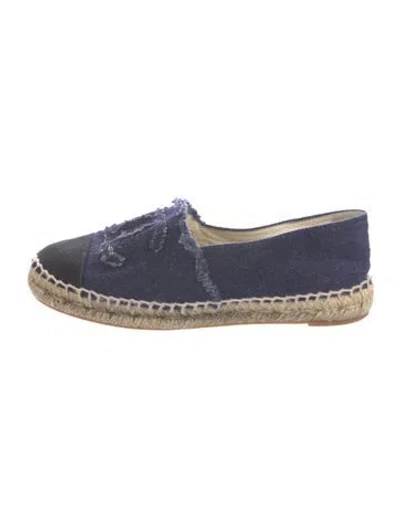 Pre-owned Chanel Interlocking Cc Logo Canvas Espadrilles In Multi