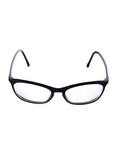 Pre-owned Chanel Interlocking Cc Logo Cat-eye Eyeglasses In Black