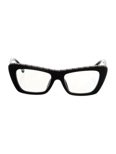 Pre-owned Chanel Interlocking Cc Logo Cat-eye Eyeglasses In Black