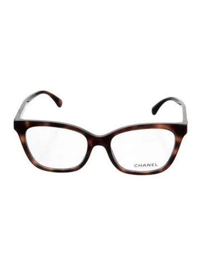 Chanel Interlocking Cc Logo Cat-eye Eyeglasses In Black