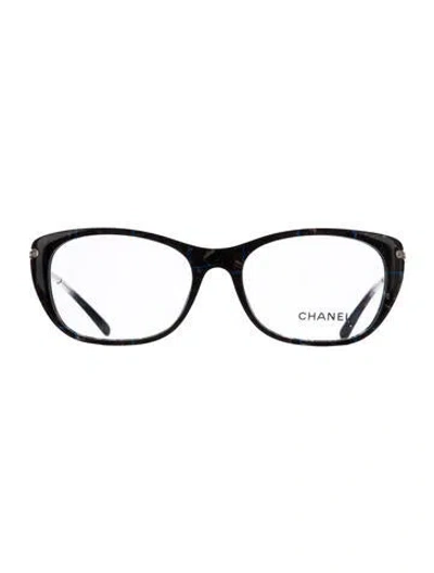 Pre-owned Chanel Interlocking Cc Logo Cat-eye Eyeglasses In Gold
