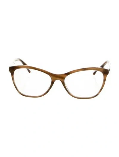 Pre-owned Chanel Interlocking Cc Logo Cat-eye Eyeglasses In Neutral