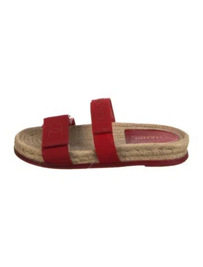 Pre-owned Chanel Interlocking Cc Logo Espadrilles