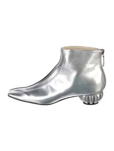 Pre-owned Chanel Interlocking Cc Logo Leather Boots
