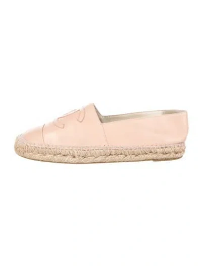 Pre-owned Chanel Interlocking Cc Logo Leather Espadrilles In Multi