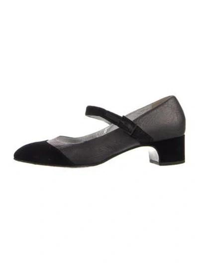 Pre-owned Chanel Interlocking Cc Logo Leather Pumps In Silver