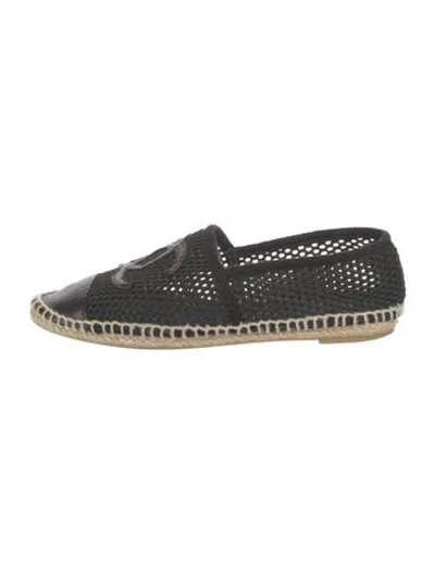Pre-owned Chanel Interlocking Cc Logo Mesh Espadrilles In Multi