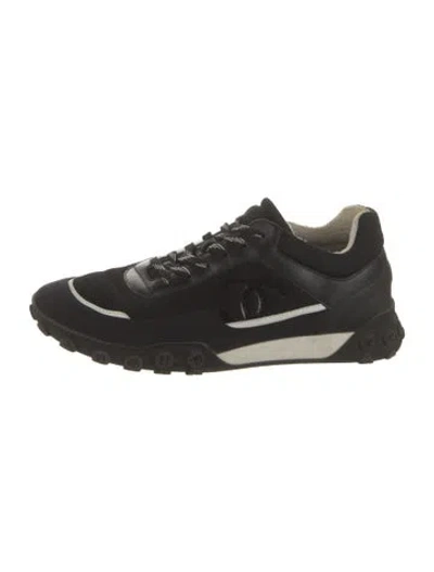 Pre-owned Chanel Interlocking Cc Logo Mesh Sneakers In Black