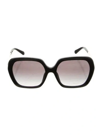 Pre-owned Chanel Interlocking Cc Logo Oversize Sunglasses In Black