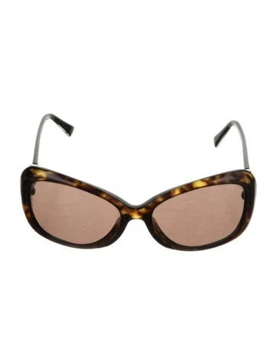 Pre-owned Chanel Interlocking Cc Logo Oversize Sunglasses In Brown
