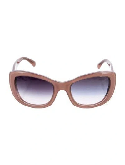 Pre-owned Chanel Interlocking Cc Logo Oversize Sunglasses In Pink
