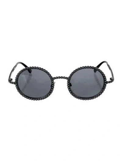 Pre-owned Chanel Interlocking Cc Logo Round Sunglasses In Multi