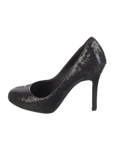 Pre-owned Chanel Interlocking Cc Logo Sequins Pumps In Multi
